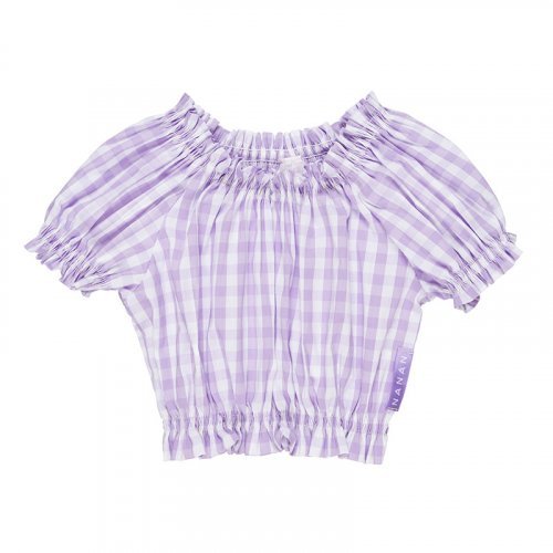 Blusa a Quadretti Lilla