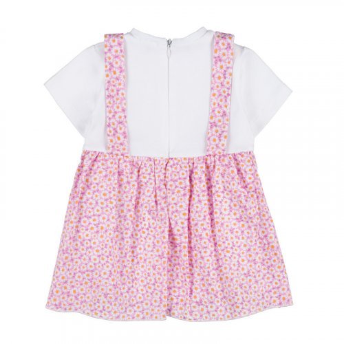 Bodysuit with floral overalls_12725