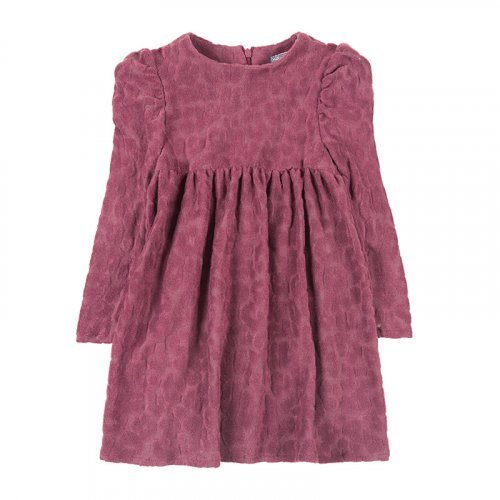Bordeaux Dress with Puff Sleeves_3724