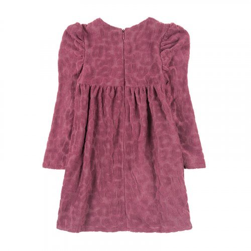 Bordeaux Dress with Puff Sleeves_3725