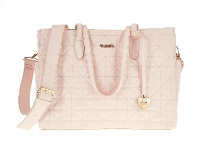 Muttertasche mit rosa Henkeln