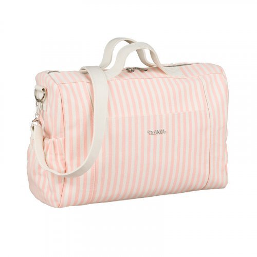 Borsa passeggio con fasciatoio canvas rosa_9203