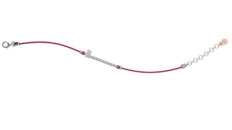 Bracciale Argento 925 - Col Rosso