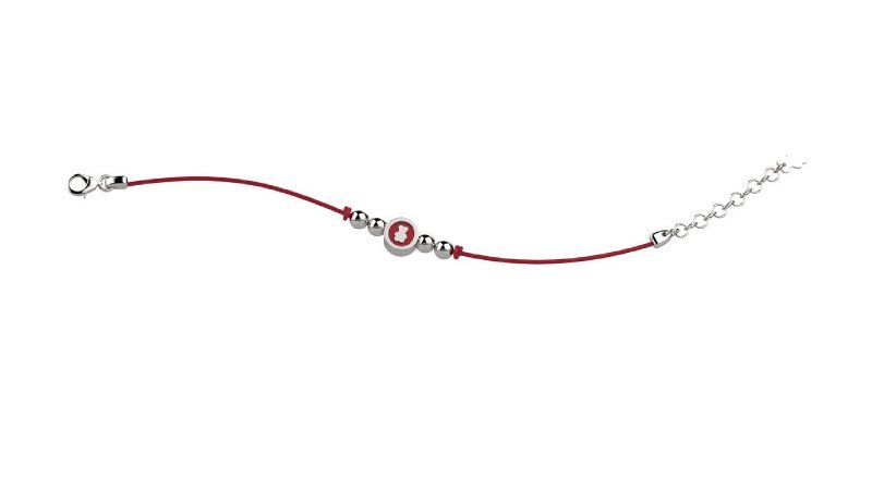 Bracciale Argento 925 - Col Rosso