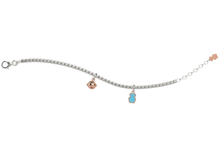 Bracelet avec Clochette et Ours Turquoise