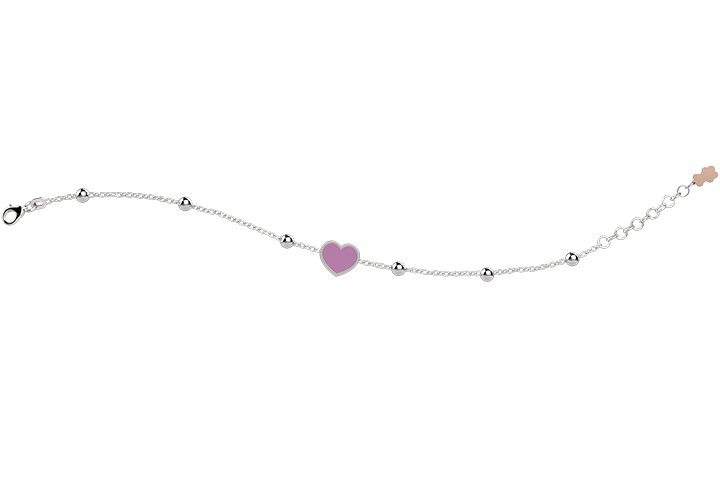 Bracciale con Cuore Rosa_2424