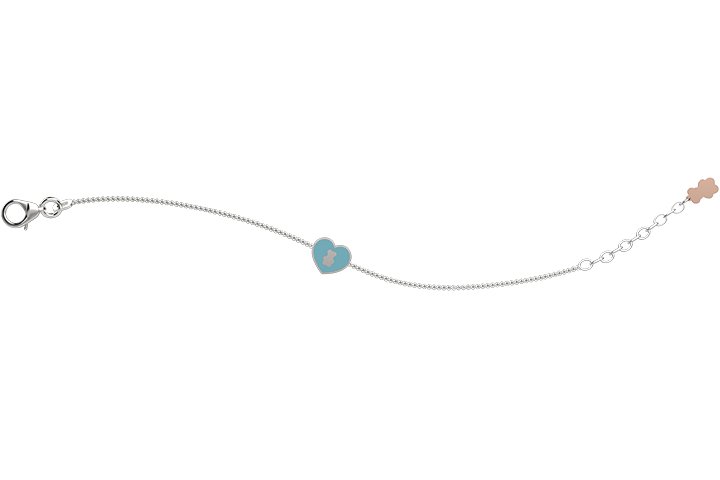 Bracciale con cuore turchese_2387