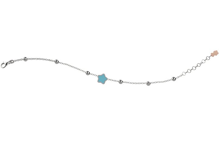 Bracelet avec étoile turquoise