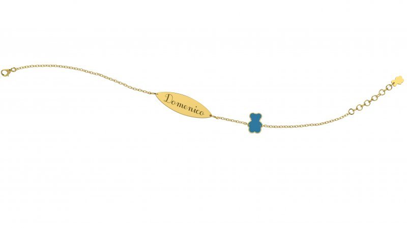 Bracciale con Targhetta - Orsetto Azzurro_2568