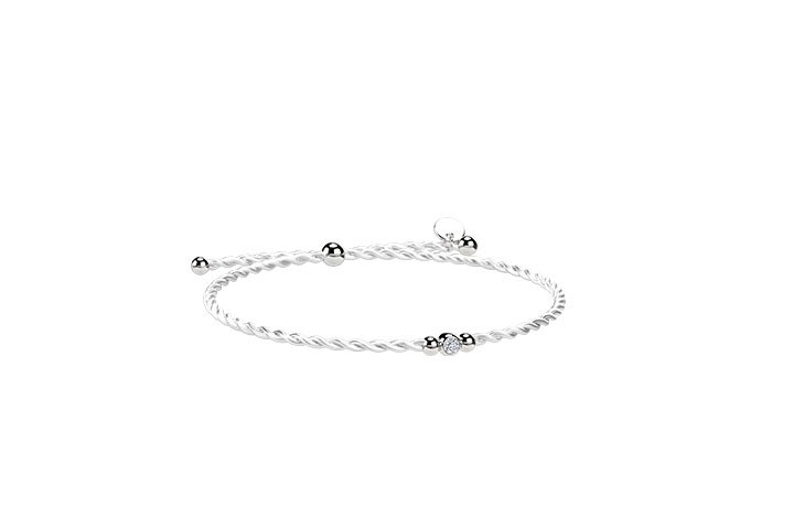 Bracciale Cordino e Argento bianco_9249