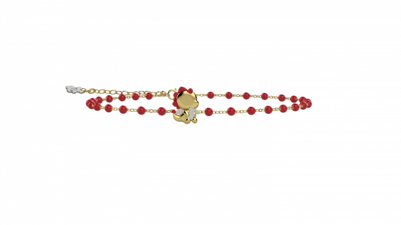 Bracciale Draghetto del Cuore Rosso in Argento 925_12655
