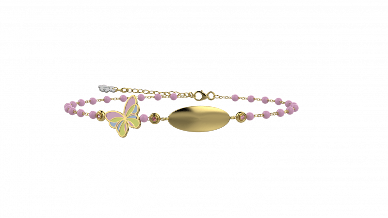 Bracciale incidibile Bimbi con Fatina dei Sogni Rosa_12703