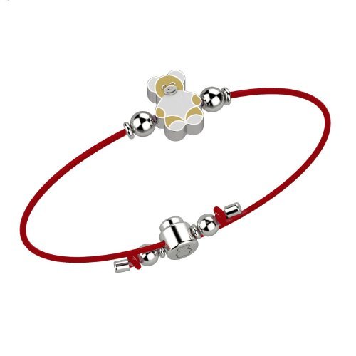 Bracelet Ours Or Rouge Ag 925