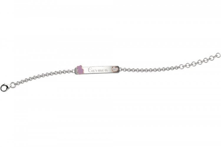 Bracelet with customizaBle plate . girl_2275