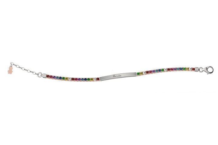 Bracelet de Tennis Enfant Argent 925 Multicolore