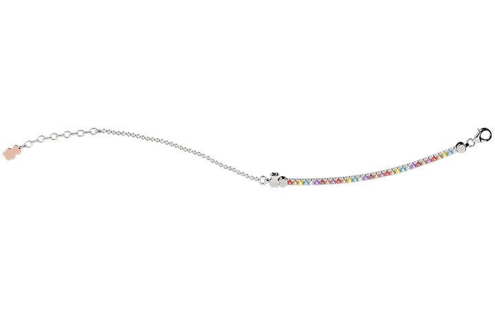 Bracelet de Tennis pour Enfant en Argent 925 Rainbow