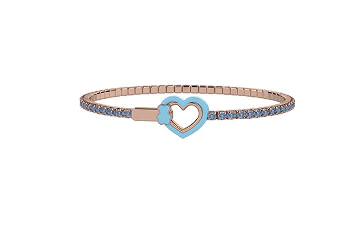 Bracelet Tennis MAMAN bleu