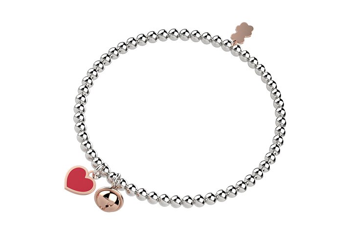 Bracelet with Bell and Heart_2440