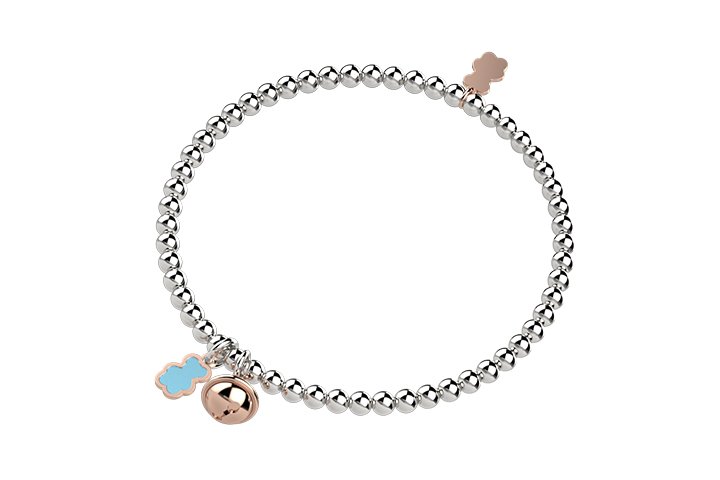 Bracelet with Bell and Turquoise Teddy Bear_2444