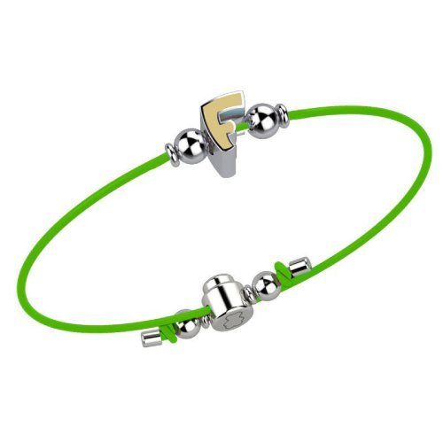 Bracelet with Green Lace - Letter F