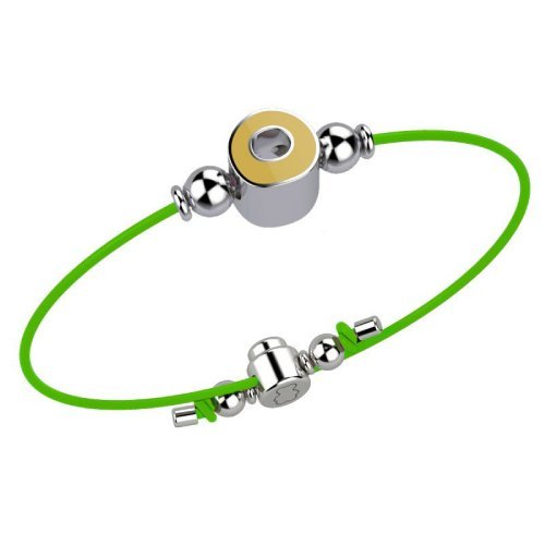 Bracelet with Green Lace - Letter O_2051