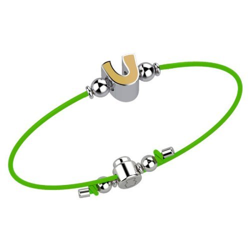 Bracelet with Green Lace - Letter U