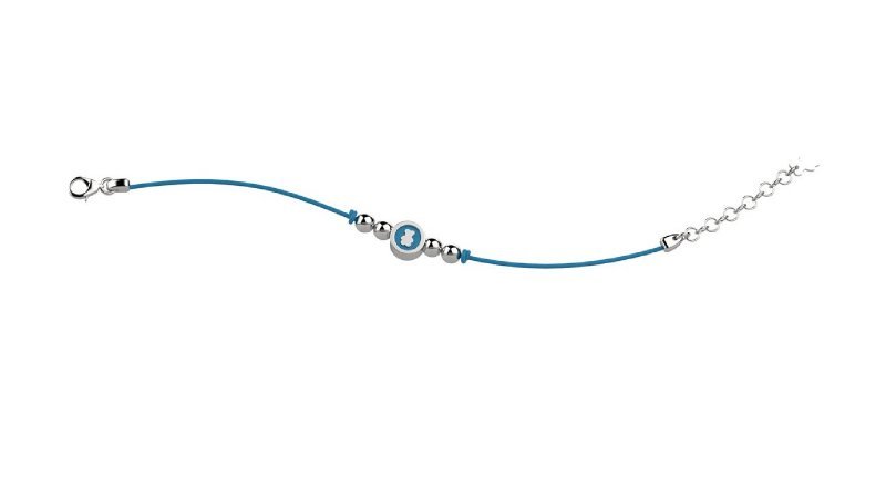Bracelet with light Blue Lace