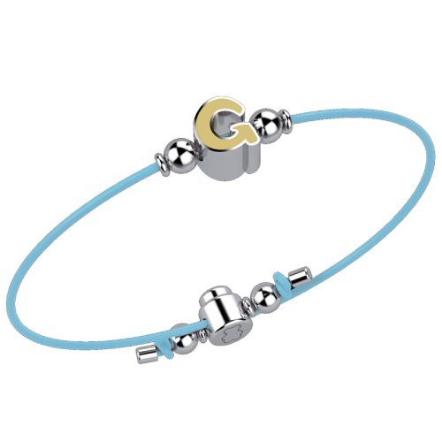 Bracelet with Light Blue Lace - Letter G