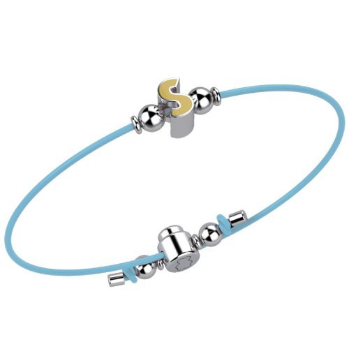 Bracelet with Light Blue Lace - Letter S