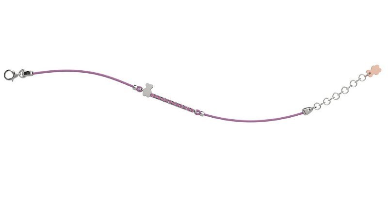 Bracelet with Lilac Lace