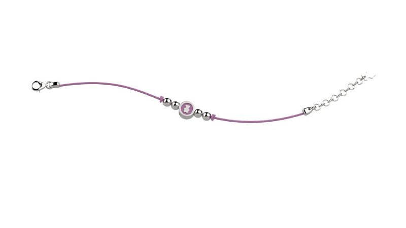Bracelet with lilac Lace