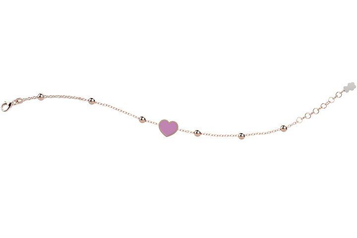 Bracelet with Pink Heart