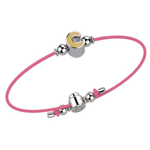 Bracelet with Pink Lace - Letter C