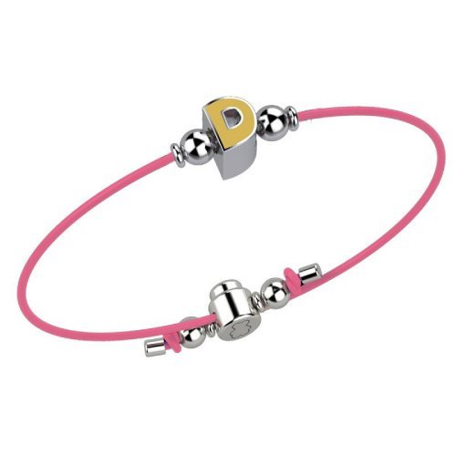Bracelet with Pink Lace - Letter D