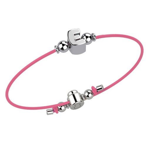 Bracelet with Pink Lace - Letter E