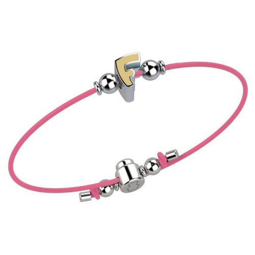 Bracelet with Pink Lace - Letter F