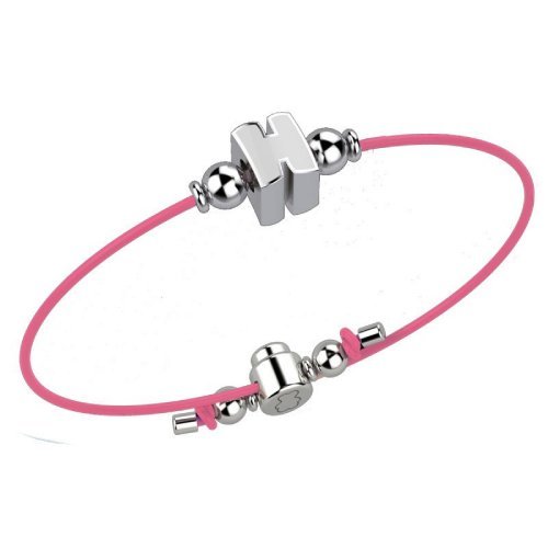 Bracelet with Pink Lace - Letter H