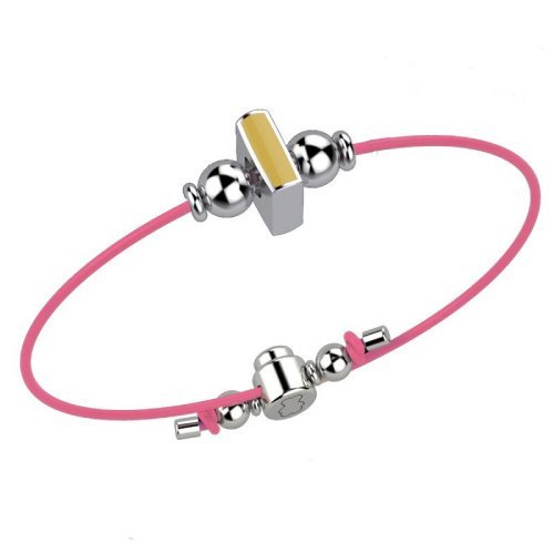 Bracelet with Pink Lace - Letter I