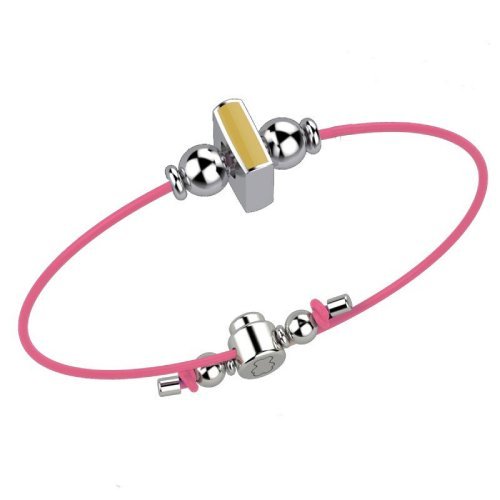 Bracelet with Pink Lace - Letter I_1947