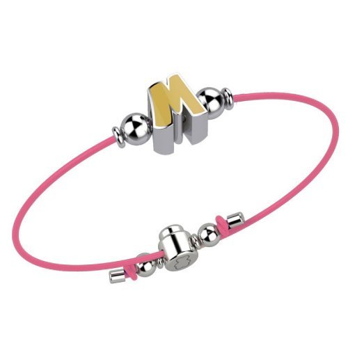 Bracelet with Pink Lace - Letter M_1955