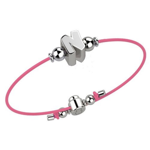 Bracelet with Pink Lace - Letter N_1957