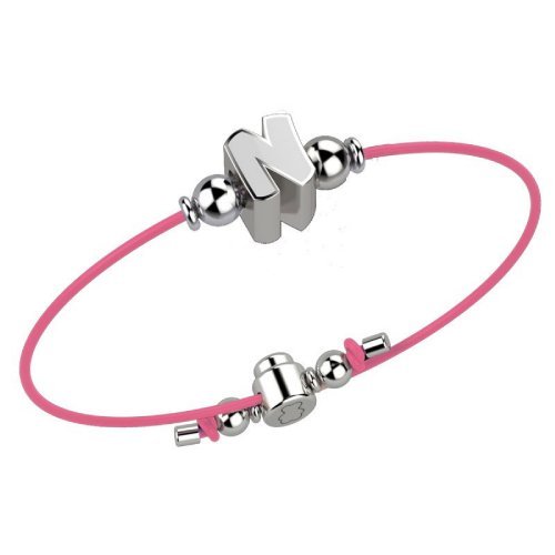 Bracelet with Pink Lace - Letter N
