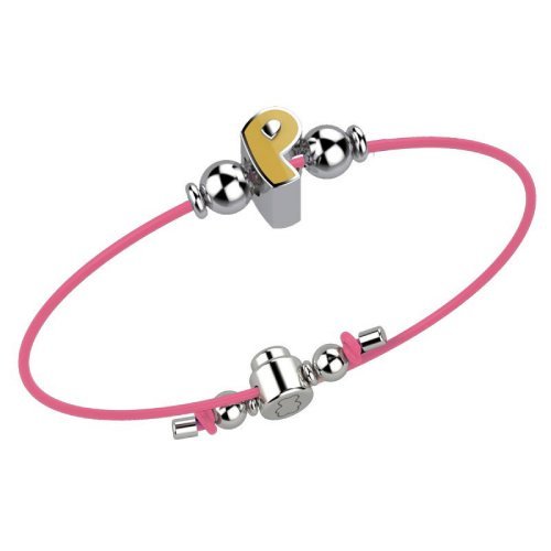 Bracelet with Pink Lace - Letter P