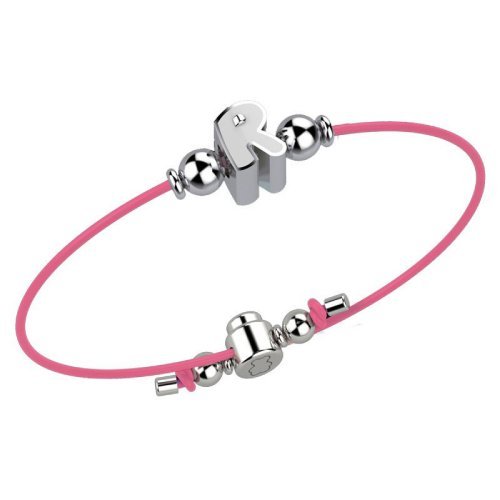 Bracelet with Pink Lace - Letter R_1963