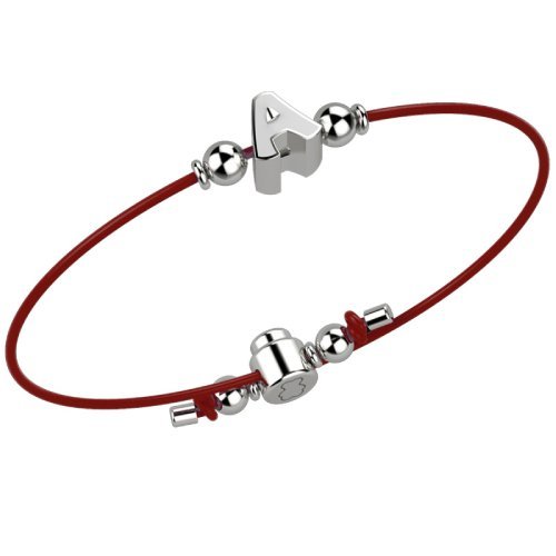 Bracelet with Red Lace - Letter A