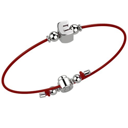 Bracelet with Red Lace - Letter E