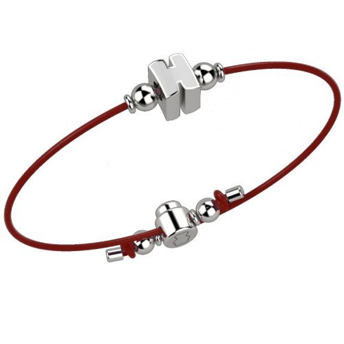 Bracelet with Red Lace - Letter H