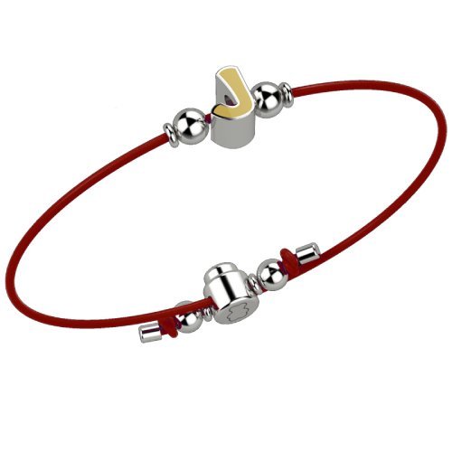 Bracelet with Red Lace - Letter J_1903