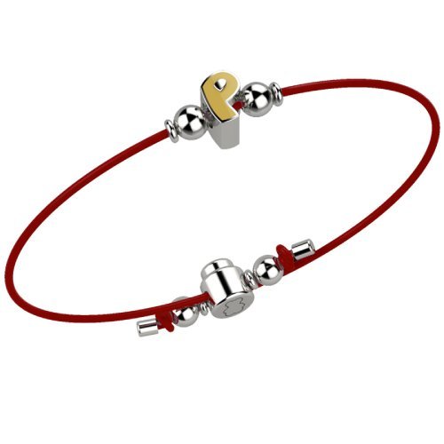 Bracelet with Red Lace - Letter P