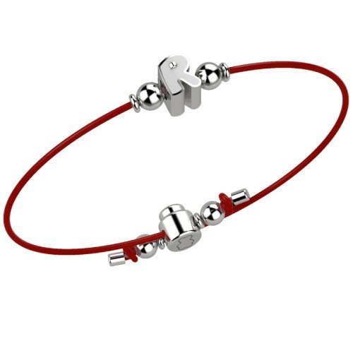 Bracelet with Red Lace - Letter R